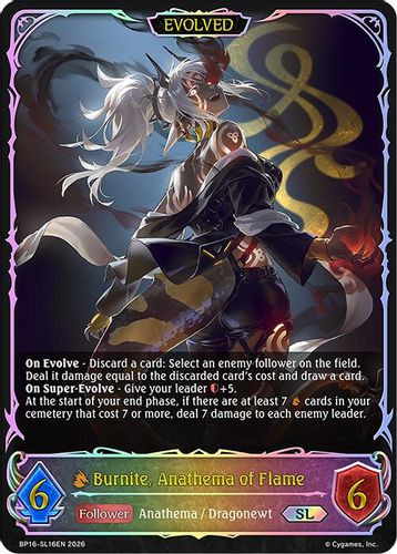 [BP16-SL16EN](SL) Burnite, Anathema of Flame (Evolved) (Super Legendary)