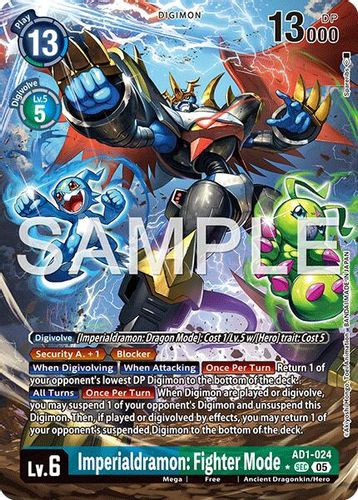 [AD01-024](SEC) Imperialdramon: Fighter Mode (1 Star Alternate Art) (Foil)