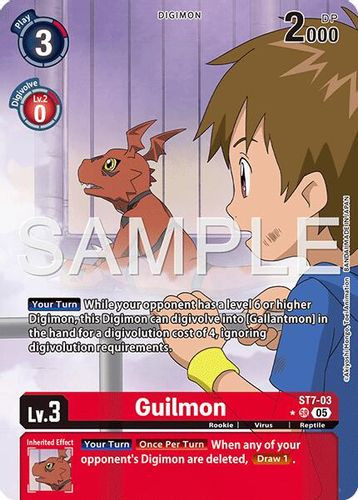 [ST07-03](SR) Guilmon (AD01 Reprint) (1 Star Alternate Art) (Foil)