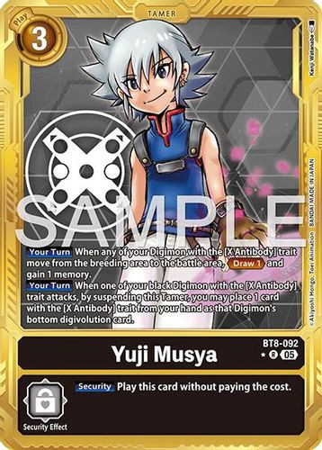 [BT08-092](R) Yuji Musya (AD01 Reprint) (1 Star Gold Frame) (Foil)