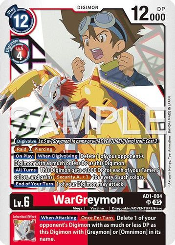 [AD01-004](SR) WarGreymon (Foil)