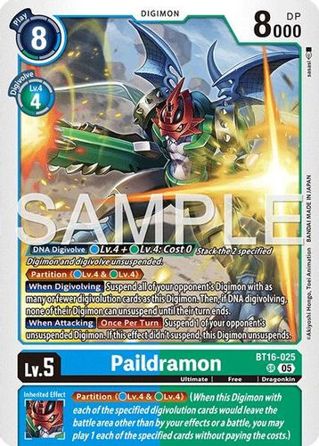 [BT16-025](SR) Paildramon (AD01 Reprint) (Foil)