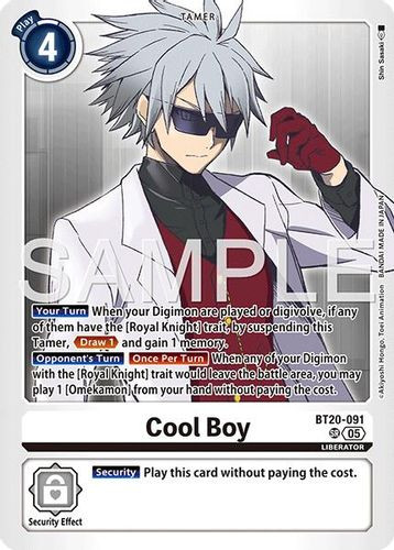 [BT20-091](SR) Cool Boy (AD01 Reprint) (Foil)