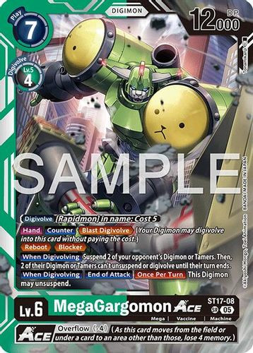 [ST17-08](SR) MegaGargomon ACE (AD01 Reprint) (Foil)