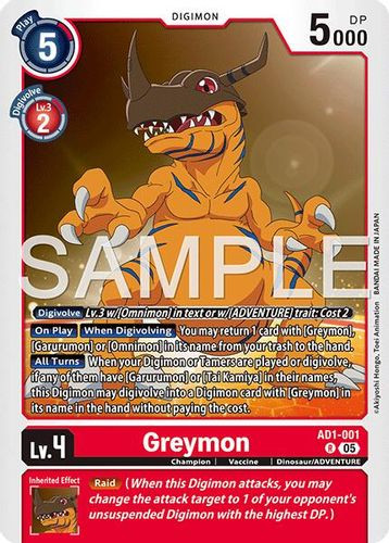 [AD01-001](R) Greymon (Foil)