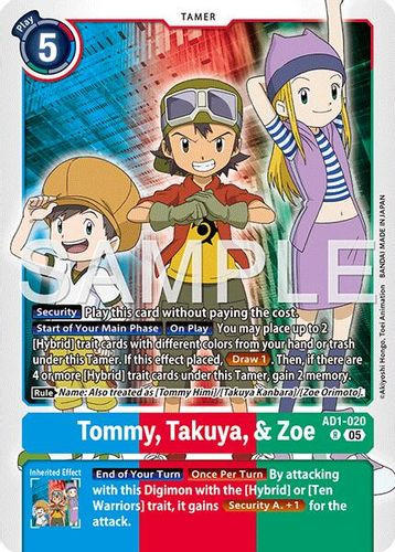 [AD01-020](R) Tommy, Takuya, & Zoe (Foil)