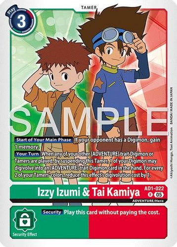 [AD01-022](R) Izzy Izumi & Tai Kamiya (Foil)