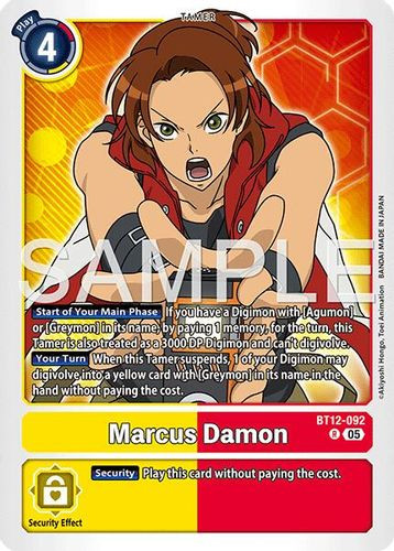 [BT12-092](R) Marcus Damon (AD01 Reprint) (Foil)