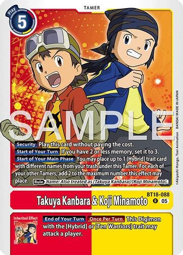 [BT18-088](R) Takuya Kanbara & Koji Minamoto (AD01 Reprint) (Foil)