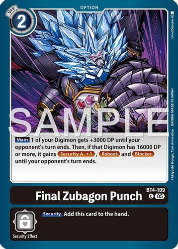 [BT04-109](C) Final Zubagon Punch (AD01 Reprint) (Foil)