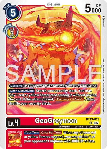 [BT13-012](C) Geogreymon (AD01 Reprint) (Foil)