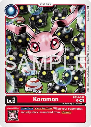 [BT14-001](U) Koromon (AD01 Reprint) (Foil)