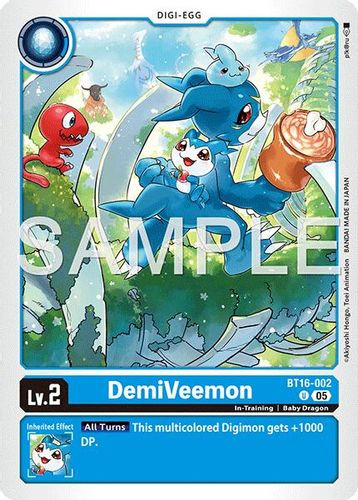 [BT16-002](U) DemiVeemon (AD01 Reprint) (Foil)