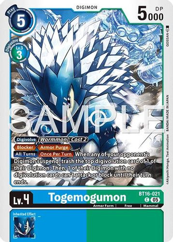 [BT16-021](C) Togemogumon (AD01 Reprint) (Foil)