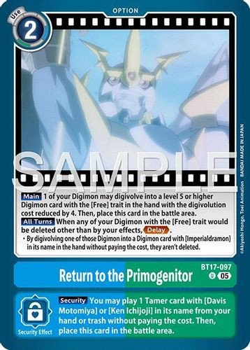 [BT17-097](U) Return to the Primogenitor (AD01 Reprint) (Foil)