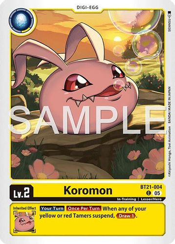 [BT21-004](C) Koromon (AD01 Reprint) (Foil)