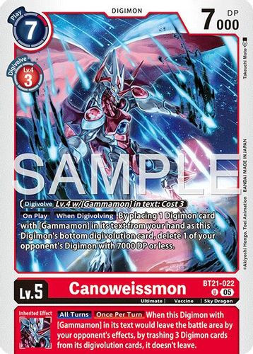 [BT21-022](U) Canoweissmon (AD01 Reprint) (Foil)
