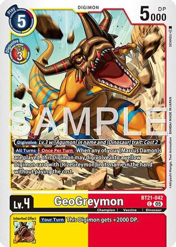 [BT21-042](C) GeoGreymon (AD01 Reprint) (Foil)