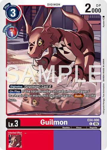 [EX04-006](C) Guilmon (AD01 Reprint) (Foil)
