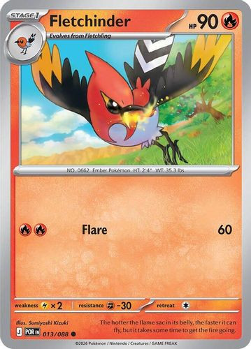 |ME03|[POR-013/088](C) Fletchinder {Reverse Holo}