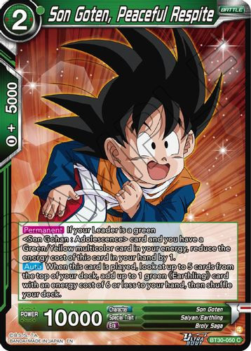 [BT30-050](C) Son Goten, Peaceful Respite