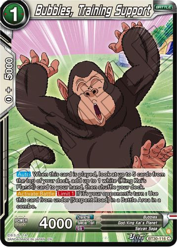 [BT30-116](C) Bubbles, Training Support