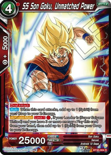[BT30-004](R) SS Son Goku, Unmatched Power (Foil)