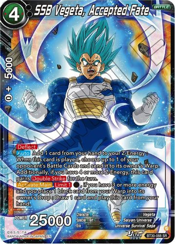 [BT30-088](SR) SSB Vegeta, Accepted Fate (Foil)