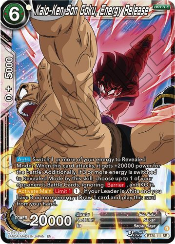 [BT30-111](SR) Kaio-Ken Son Goku, Energy Release (Foil)