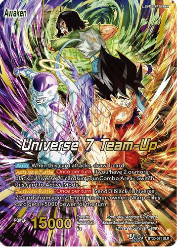 [BT30-081](SLR) Son Goku, Android 17, & Frieza // Universe 7 Team-Up (Foil)