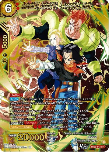 [BT30-143](CR) Android 17, Android 18, & Android 16, Trinity (Foil)