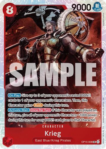 [OP15-008](SR) Krieg (Foil)