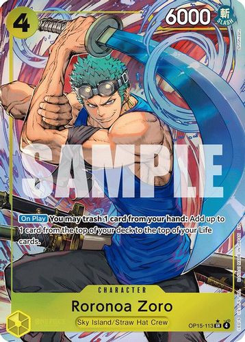 [OP15-113](SR) Roronoa Zoro (Alternate Art) (Foil)