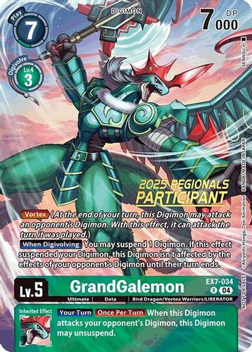 [EX07-034](R) GrandGalemon (2025 Regionals Partipant) (Foil)