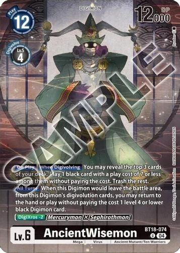 [BT18-074](U) AncientWisemon (Tamer's Selection Box Championship 2024) (Foil)