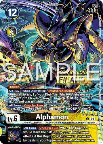 [BT20-056](R) Alphamon (2025-26 Regionals Season 2 Finalist) (Foil)
