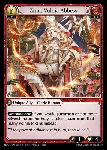 |GA09|<1st>[RDO-EN-205](SR) Zinn, Volnia Abbess {Foil}