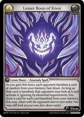 |GA09|<1st>[RDOP-EN-29](SR) Lesser Boon of Knox