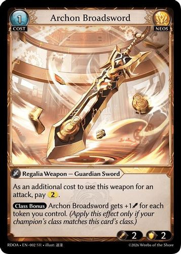 |GA09|<1st>[RDOA-EN-02](SR) Archon Broadsword {Alt Foil}