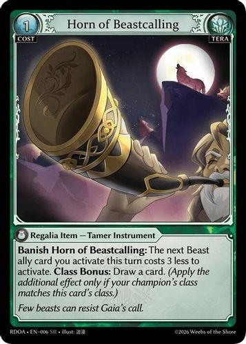 |GA09|<1st>[RDOA-EN-06](SR) Horn of Beastcalling {Alt Foil}