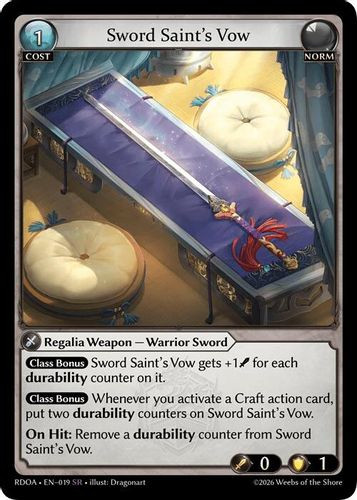 |GA09|<1st>[RDOA-EN-19](SR) Sword Saint's Vow {Alt Foil}