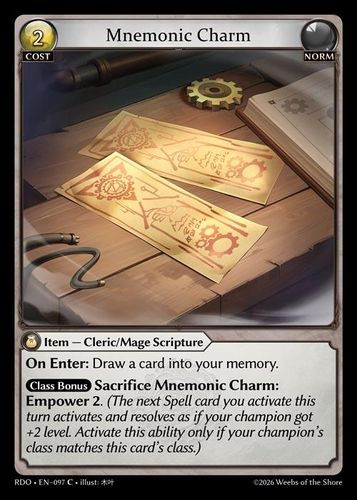 |GA09|<1st>[RDO-EN-097](C) Mnemonic Charm {Foil}