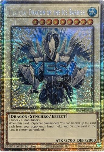 [RA05-EN101] Trishula, Dragon of the Ice Barrier (Text Art) (Starlight Rare)<1st>