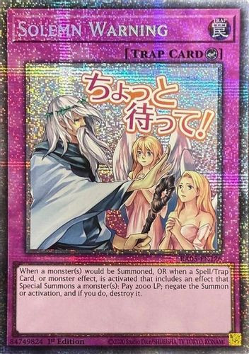 [RA05-EN126] Solemn Warning (Text Art) (Starlight Rare)<1st>