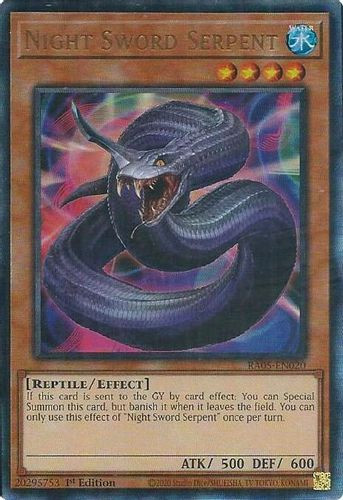 [RA05-EN020] Night Sword Serpent (Ultimate Rare)<1st>