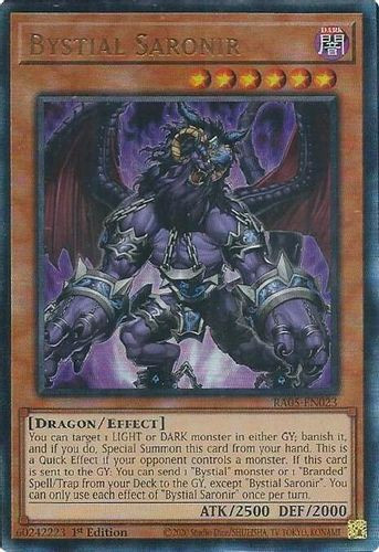 [RA05-EN023] Bystial Saronir (Ultimate Rare)<1st>