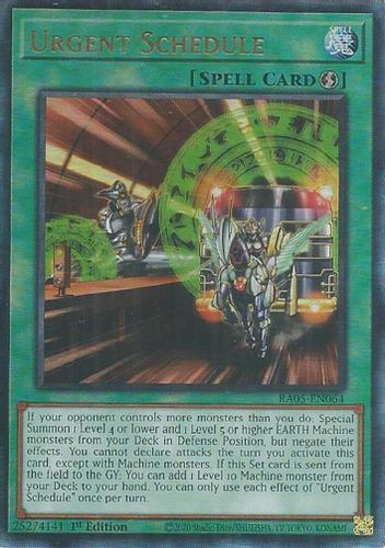 [RA05-EN064] Urgent Schedule (Ultimate Rare)<1st>