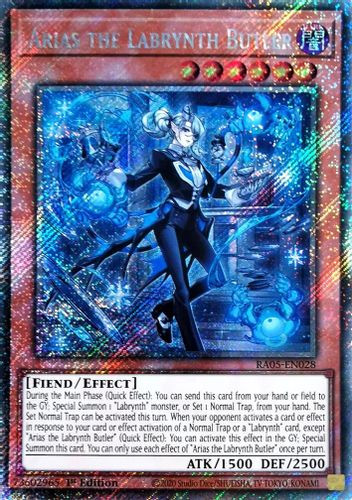 [RA05-EN028] Arias the Labrynth Butler (Platinum Secret Rare)<1st>