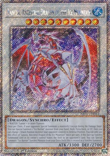 [RA05-EN045] Lancea, Ancestral Dragon of the Ice Mountain (Platinum Secret Rare)<1st>