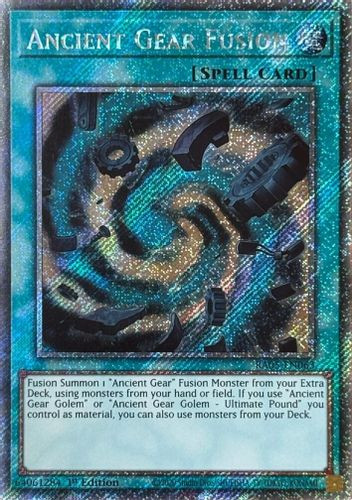 [RA05-EN063] Ancient Gear Fusion (Platinum Secret Rare)<1st>